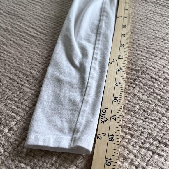 Hollister Shirt Women XS White Lace Trim V Neck Long Sleeve Baby Tee Cropped Y2K - Picture 9 of 9